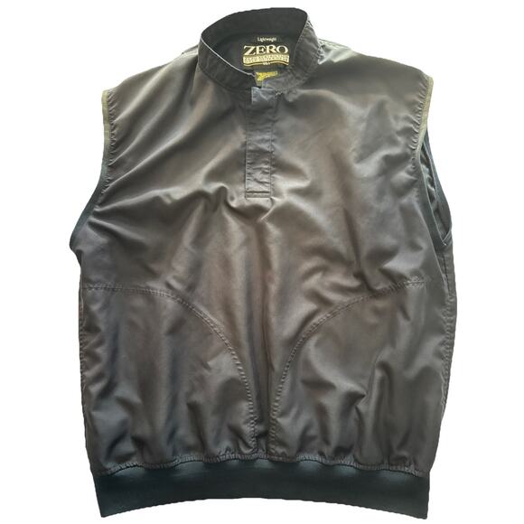 Zero Restriction Men’s Windbreaker Jacket Vest Golf Sleeveless Medium Black - Picture 1 of 5